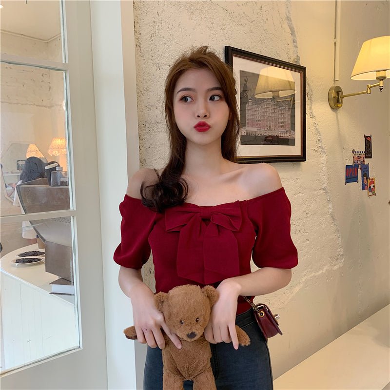 Bow Tie Top - Shirts & Tops