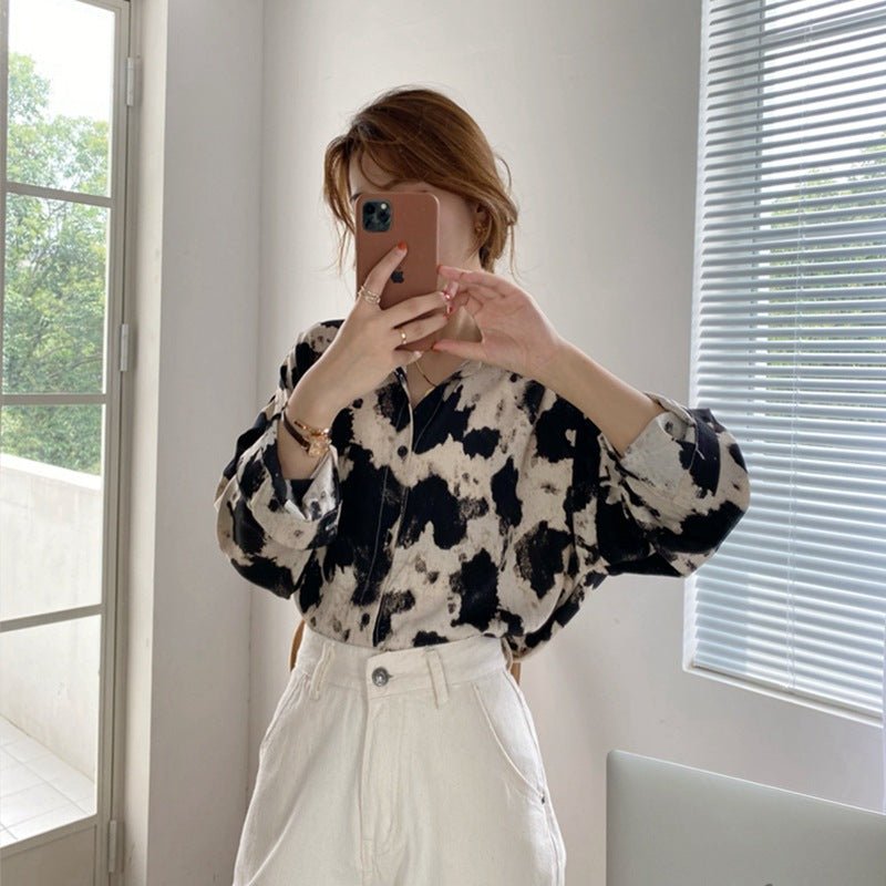 Retro Tie Dye Blouse - Shirts & Tops