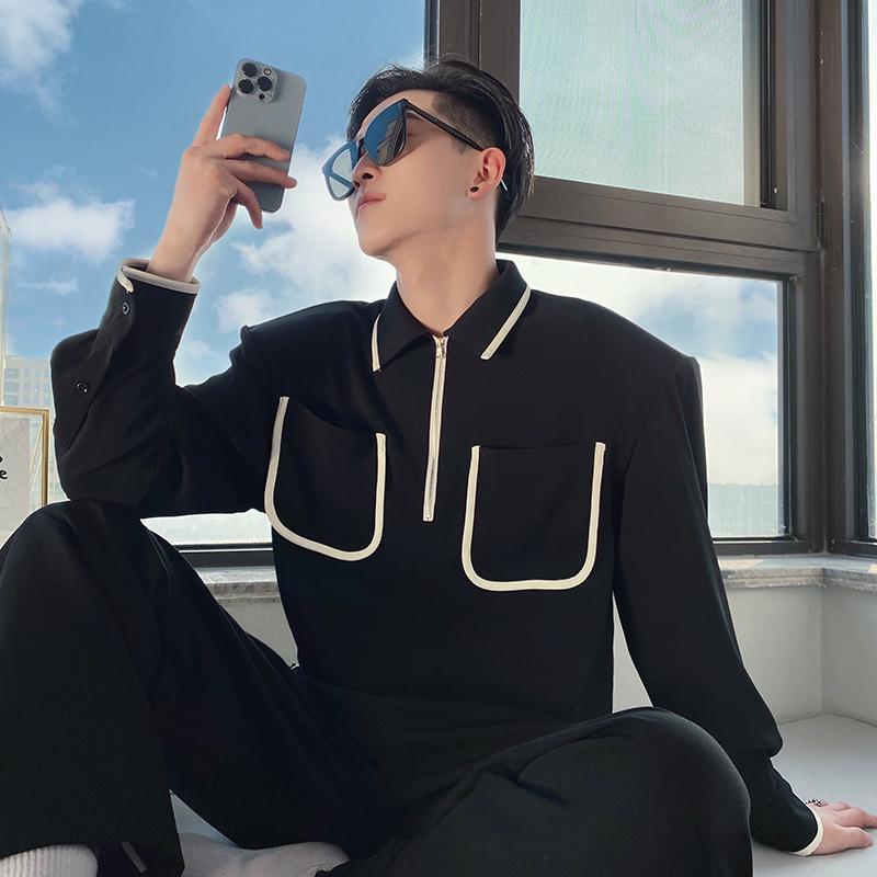 Twill Double-headed Long Sleeved Shirt - Shirts