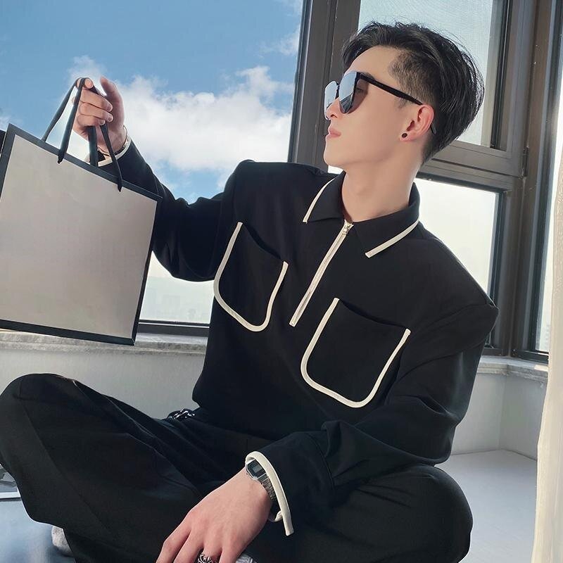 Twill Double-headed Long Sleeved Shirt - Shirts
