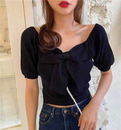 Bow Tie Top - Shirts & Tops