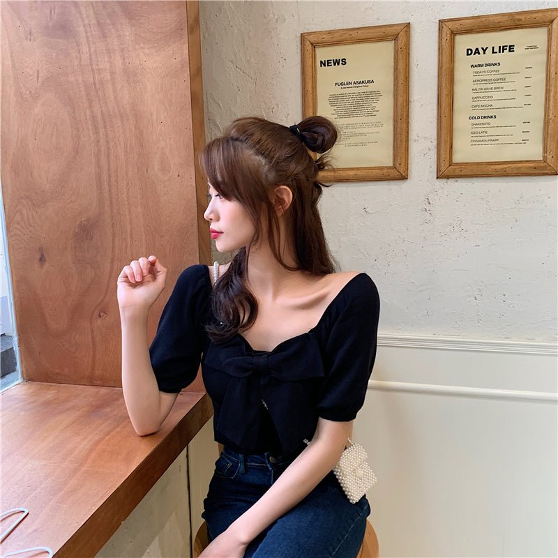Bow Tie Top - Shirts & Tops