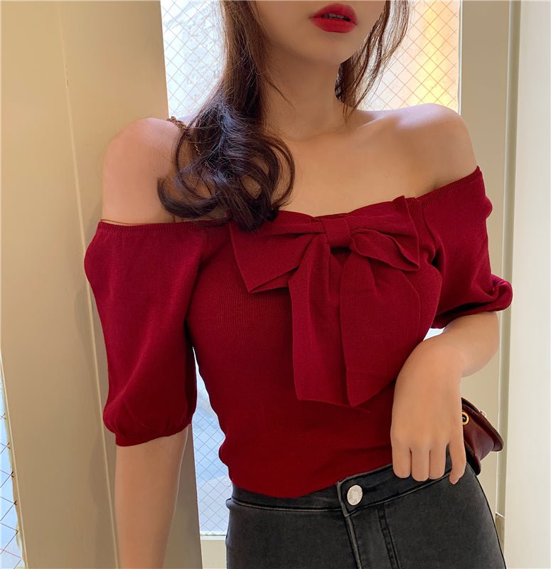 Bow Tie Top - Shirts & Tops