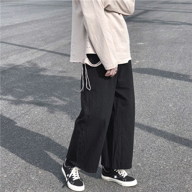 Casual Wide Ankle Linen - Pants