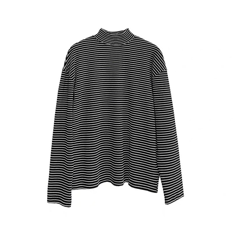 Half Turtleneck Striped - Long Sleeve Shirts