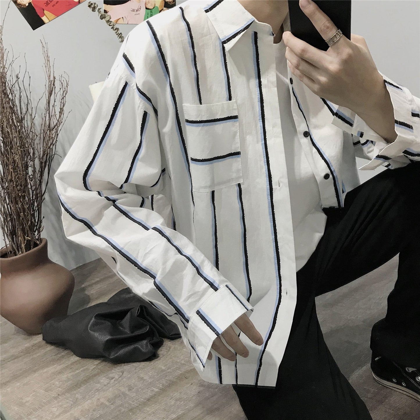 Loose striped shirt - Long Sleeve Shirts