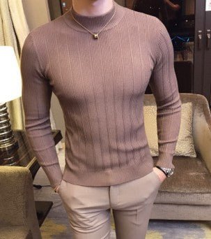Slim Fitting Knitted Sweater - Sweaters & Hoodies