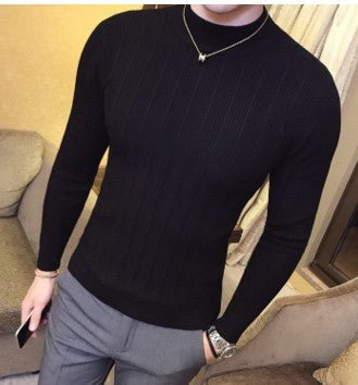 Slim Fitting Knitted Sweater - Sweaters & Hoodies